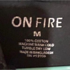 On fire long sleeve hooded shirt